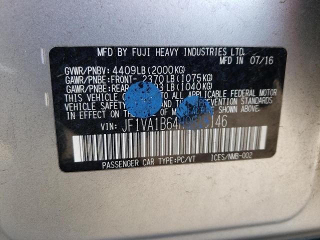 Photo 10 from auction – 2017 SUBARU WRX with VIN JF1VA1B64H9815146