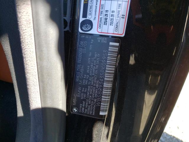 Photo 10 from auction – 2005 BMW M3 with VIN WBSBR93435PK09953