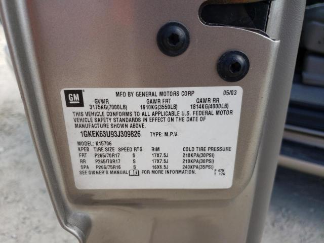 Photo 10 from auction – 2003 GMC YUKON DENA with VIN 1GKEK63U93J309826