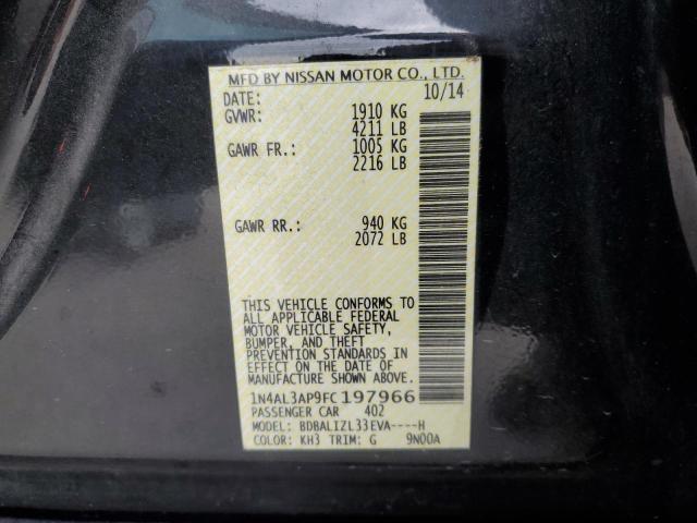 Photo 10 from auction – 2015 NISSAN ALTIMA 2.5 with VIN 1N4AL3AP9FC197966
