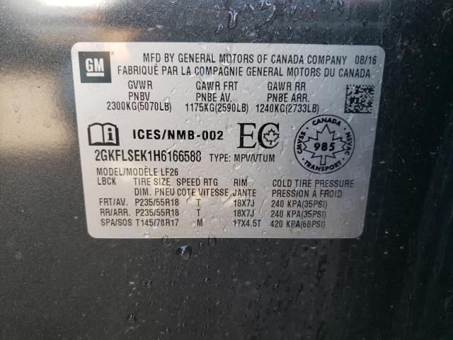 Photo 10 from auction – 2017 GMC TERRAIN SL with VIN 2GKFLSEK1H6166588