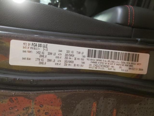 Photo 10 from auction – 2015 DODGE DURANGO R/ with VIN 1C4SDJCT4FC842307