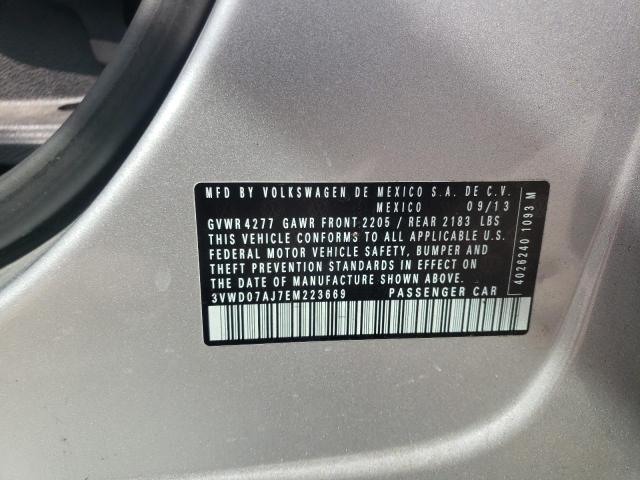 Photo 10 from auction – 2014 VOLKSWAGEN JETTA SE with VIN 3VWD07AJ7EM223669