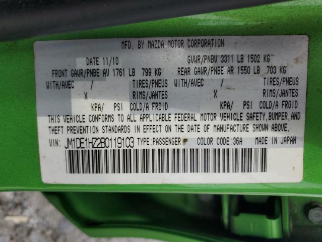 Photo 10 from auction – 2011 MAZDA MAZDA2 with VIN JM1DE1HZ2B0119103