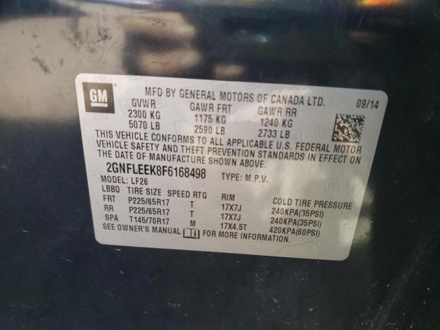 Photo 10 from auction – 2015 CHEVROLET EQUINOX LS with VIN 2GNFLEEK8F6168498
