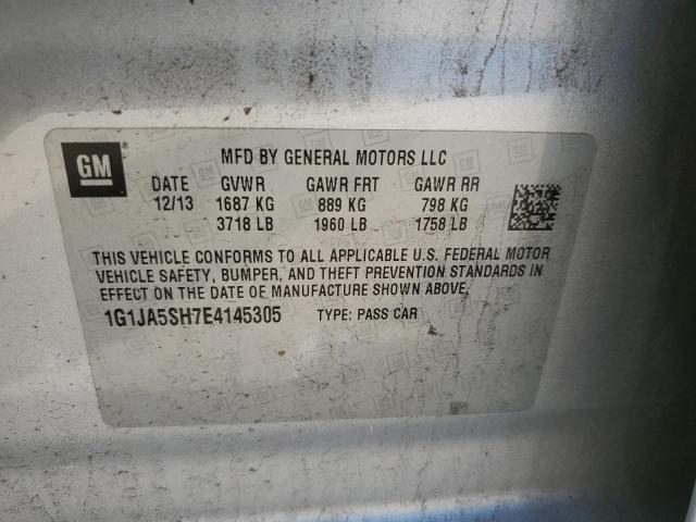 Zdjęcie 10 z aukcji – 2014 CHEVROLET SONIC LS z VIN 1G1JA5SH7E4145305