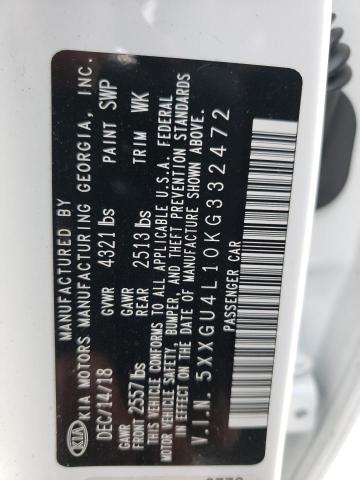 Photo 10 from auction – 2019 KIA OPTIMA EX with VIN 5XXGU4L10KG332472