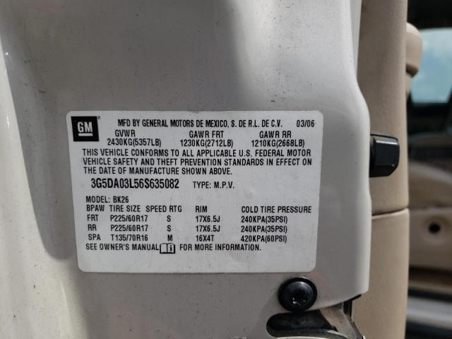 Photo 10 from auction – 2006 BUICK RENDEZVOUS with VIN 3G5DA03L56S635082