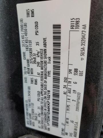 Photo 10 from auction – 2019 FORD F150 SUPER with VIN 1FTEW1E44KKF10218