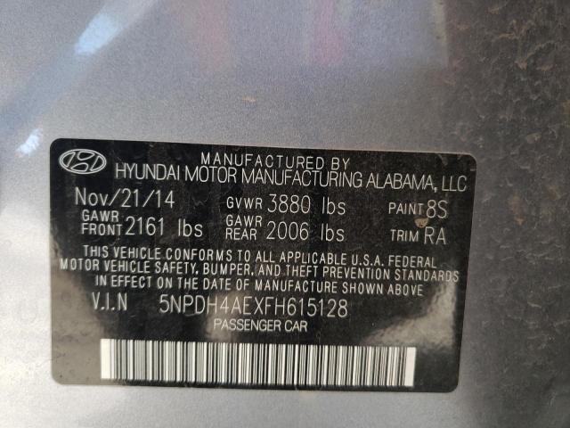 Photo 10 from auction – 2015 HYUNDAI ELANTRA SE with VIN 5NPDH4AEXFH615128
