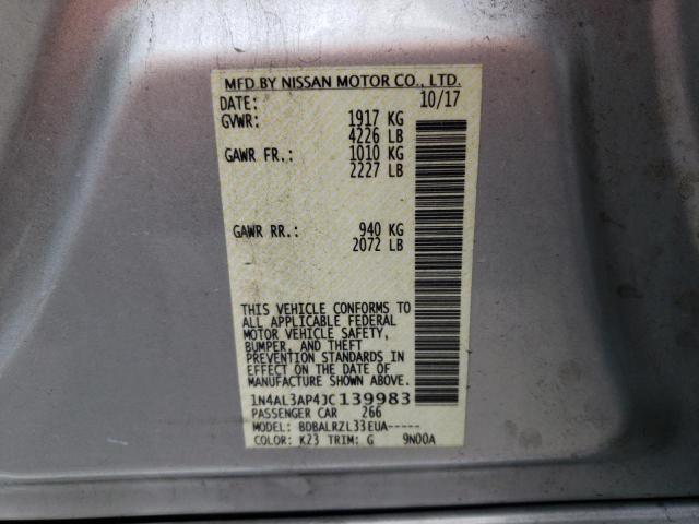 Photo 10 from auction – 2018 NISSAN ALTIMA 2.5 with VIN 1N4AL3AP4JC139983