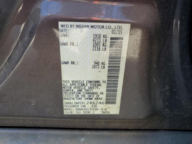 Photo 10 from auction – 2015 NISSAN ALTIMA 2.5 with VIN 1N4AL3AP2FC246246