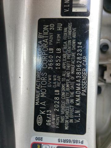 Photo 10 from auction – 2013 KIA RIO LX with VIN KNADM4A38D6282314