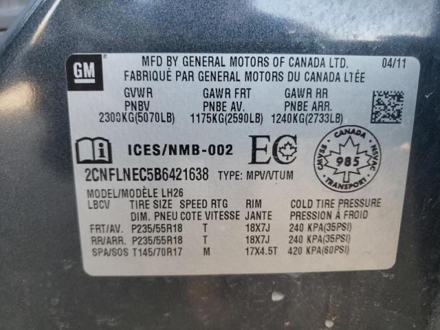 Photo 10 from auction – 2011 CHEVROLET EQUINOX LT with VIN 2CNFLNEC5B6421638