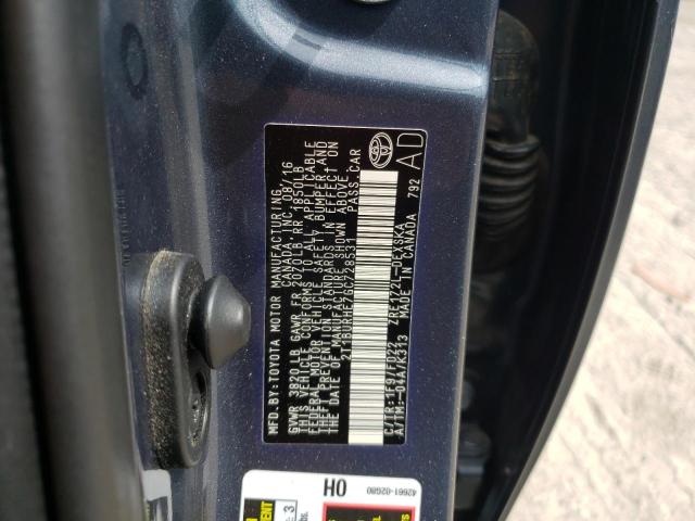 Photo 10 from auction – 2016 TOYOTA COROLLA L with VIN 2T1BURHE7GC728531