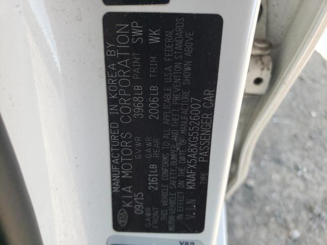 Photo 10 from auction – 2016 KIA FORTE EX with VIN KNAFX5A8XG5526007