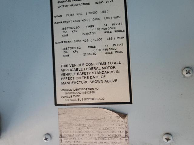 Photo 10 from auction – 2001 INTERNATIONAL 3000 3000 with VIN 1HVBRAAN21A912939