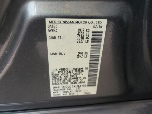 Photo 10 from auction – 2016 NISSAN ALTIMA 2.5 with VIN 1N4AL3AP7GC168449