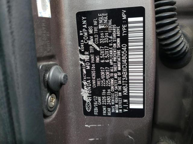 Photo 10 from auction – 2012 HYUNDAI TUCSON GL with VIN KM8JT3ABXCU480540
