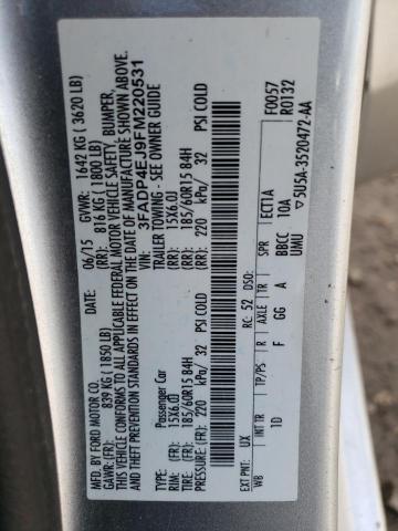 Photo 10 from auction – 2015 FORD FIESTA SE with VIN 3FADP4EJ9FM220531