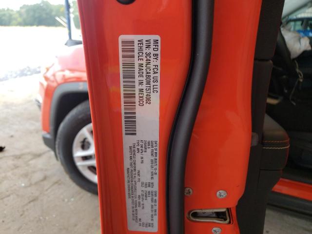Photo 10 from auction – 2021 JEEP COMPASS SP with VIN 3C4NJCAB0MT574062