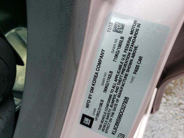 Photo 10 from auction – 2013 CHEVROLET SPARK LS with VIN KL8CB6S99DC527926