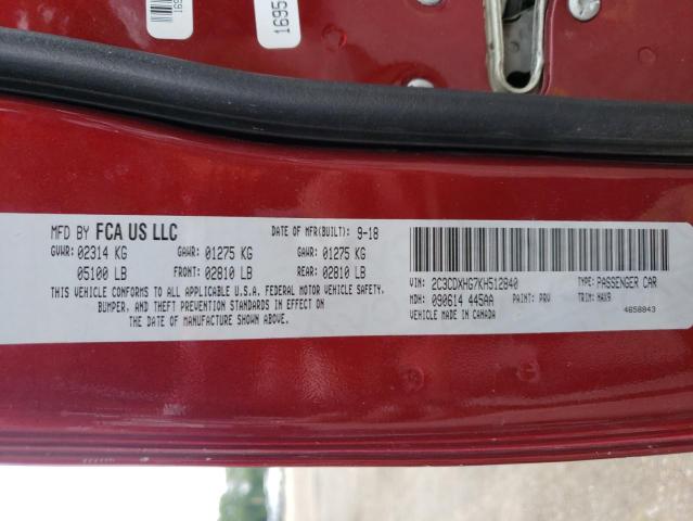 Photo 10 from auction – 2019 DODGE CHARGER GT with VIN 2C3CDXHG7KH512840