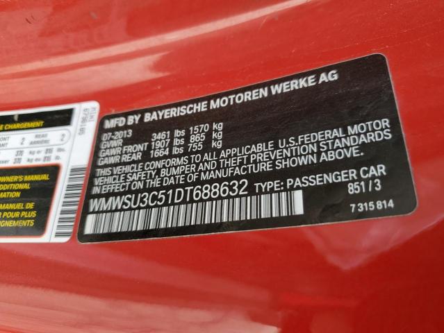 Photo 10 from auction – 2013 MINI COOPER with VIN WMWSU3C51DT688632