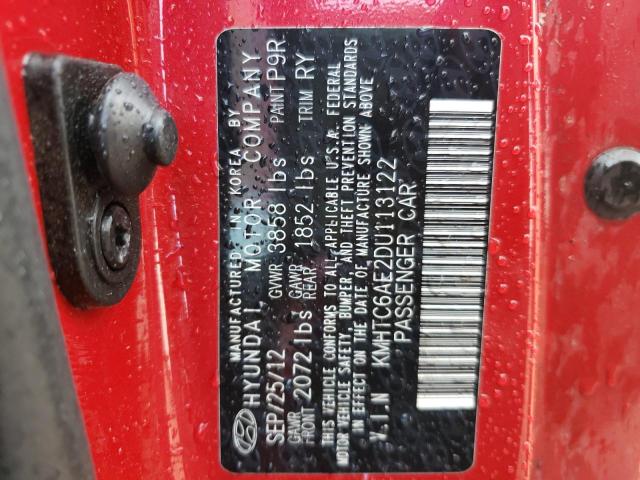 Photo 10 from auction – 2013 HYUNDAI VELOSTER T with VIN KMHTC6AE2DU113122