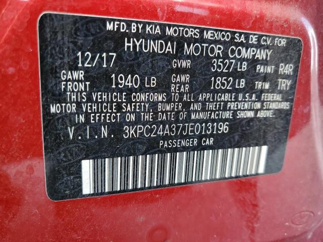 Photo 10 from auction – 2018 HYUNDAI ACCENT SE with VIN 3KPC24A37JE013196