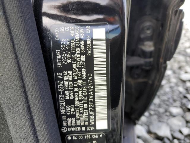 Photo 10 from auction – 1997 MERCEDES-BENZ 420-CLASS with VIN WDBJF72F3VA424740