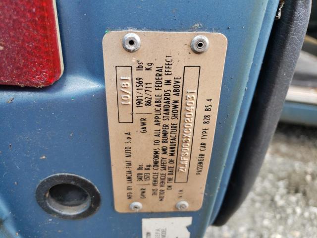Photo 10 from auction – 1982 LANCIA ZAGATO with VIN ZLAFS00CXC0204031