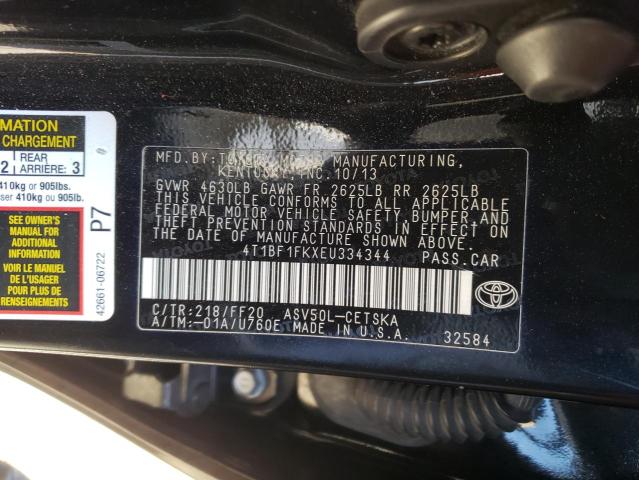 Photo 10 from auction – 2014 TOYOTA CAMRY L with VIN 4T1BF1FKXEU334344