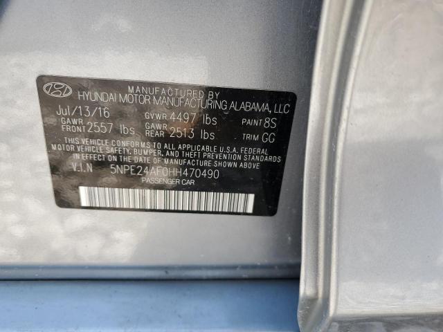 Photo 10 from auction – 2017 HYUNDAI SONATA SE with VIN 5NPE24AF0HH470490