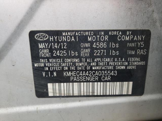 Photo 10 from auction – 2012 HYUNDAI SONATA HYB with VIN KMHEC4A42CA035543
