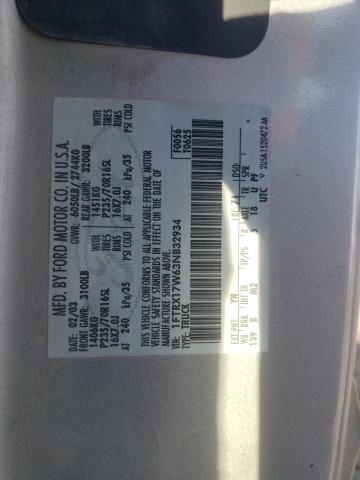 Photo 10 from auction – 2003 FORD F150 with VIN 1FTRX17W63NB32934