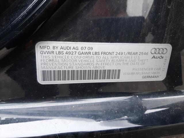Photo 10 from auction – 2010 AUDI A4 PREMIUM with VIN WAUBFAFL9AN014835