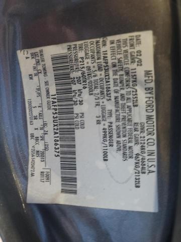 Photo 10 from auction – 2002 FORD TAURUS SE with VIN 1FAFP53UX2A186375
