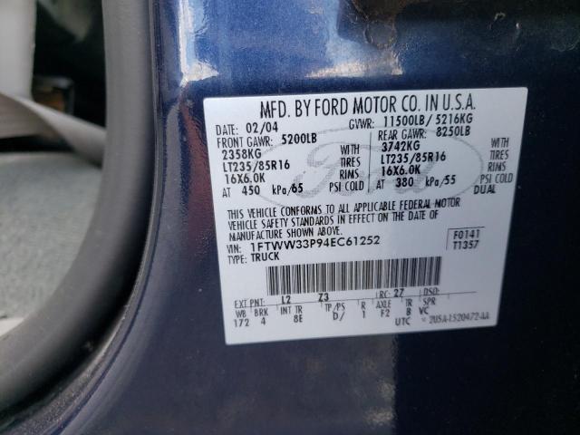 Photo 10 from auction – 2004 FORD F350 SUPER with VIN 1FTWW33P94EC61252