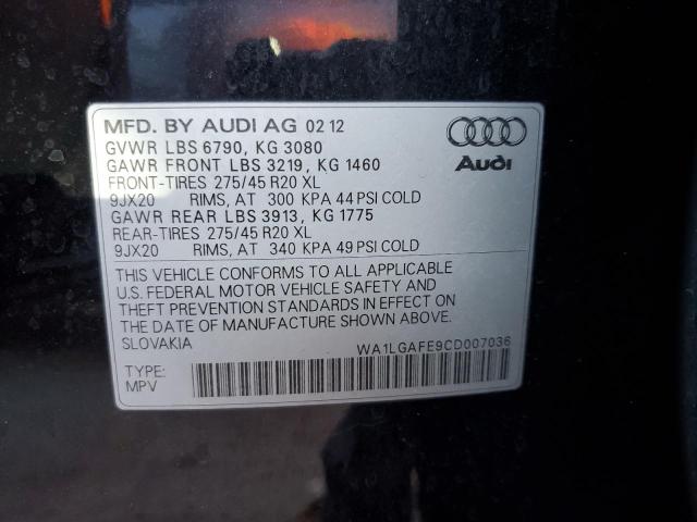 Photo 10 from auction – 2012 AUDI Q7 PREMIUM with VIN WA1LGAFE9CD007036
