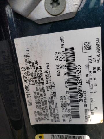 Photo 10 from auction – 2014 FORD FUSION SE with VIN 3FA6P0H72ER285255
