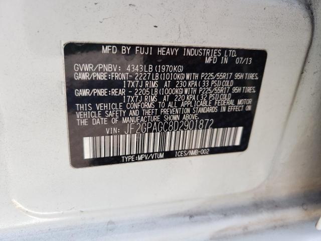 Photo 10 from auction – 2013 SUBARU XV CROSSTR with VIN JF2GPAGC8D2901872