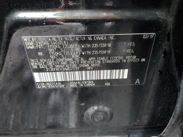 Photo 10 from auction – 2017 TOYOTA RAV4 LIMIT with VIN 2T3DFREV1HW631727