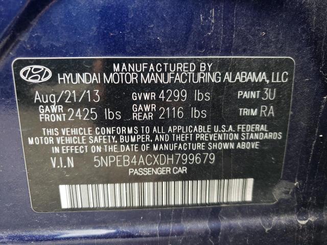 Photo 10 from auction – 2013 HYUNDAI SONATA GLS with VIN 5NPEB4ACXDH799679