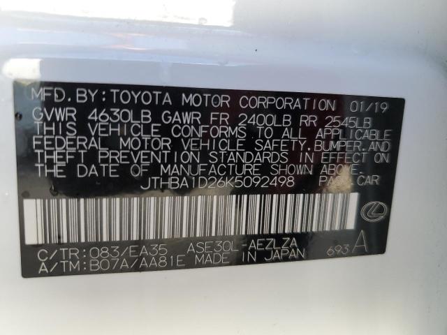 Photo 10 from auction – 2019 LEXUS IS 300 with VIN JTHBA1D26K5092498