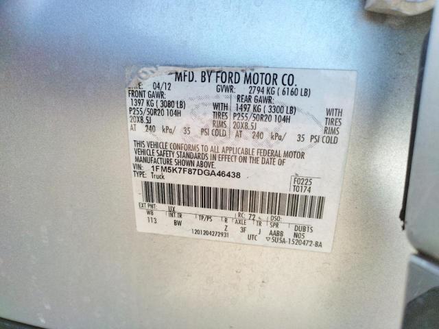 Photo 10 from auction – 2013 FORD EXPLORER L with VIN 1FM5K7F87DGA46438