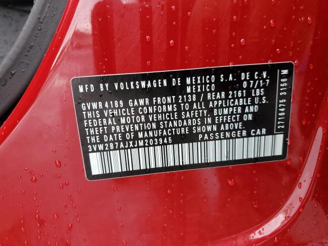 Photo 10 from auction – 2018 VOLKSWAGEN JETTA S with VIN 3VW2B7AJXJM203945