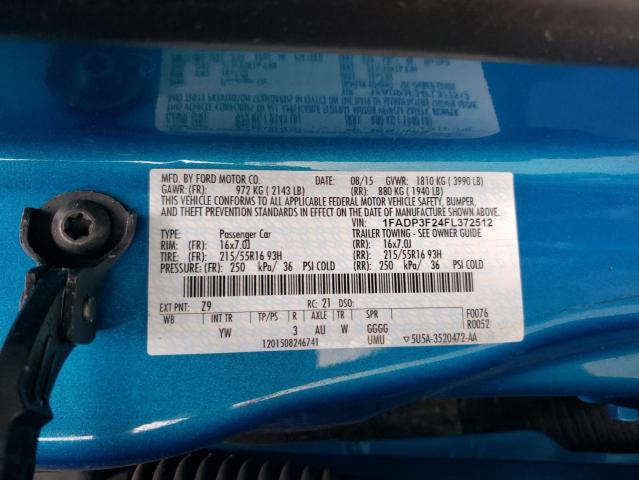 Photo 10 from auction – 2015 FORD FOCUS SE with VIN 1FADP3F24FL372512