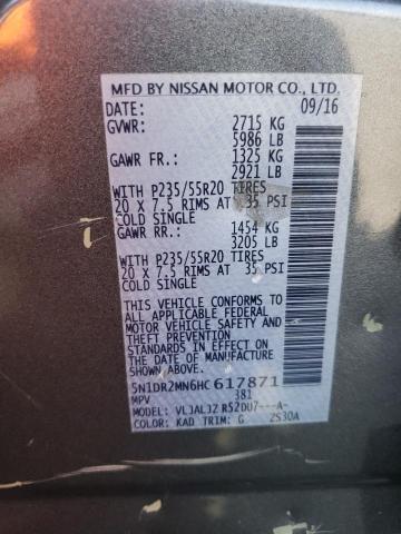 Photo 10 from auction – 2017 NISSAN PATHFINDER with VIN 5N1DR2MN6HC617871