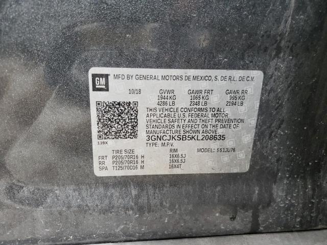 Photo 10 from auction – 2019 CHEVROLET TRAX LS with VIN 3GNCJKSB5KL208635